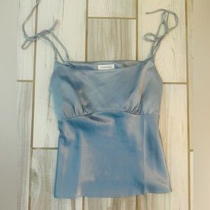 Top Shop: Dusty Blue, Shoulder Tie Tank, 6